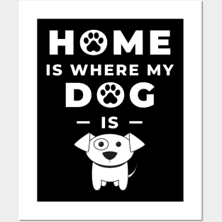 Home is where my dog is Posters and Art